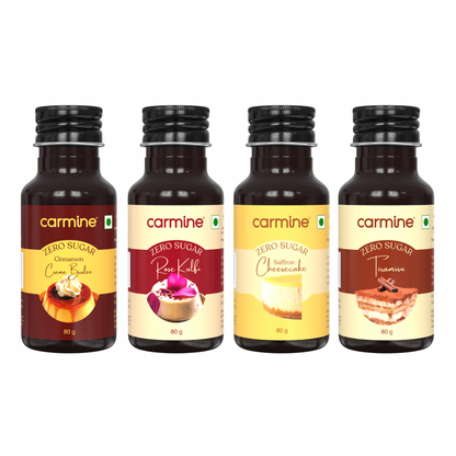 Carmine Zero Sugar Dessert Extracts Combo Pack (4 x 80g)