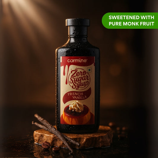 Zero Sugar French Vanilla Syrup - Natural, Plant-Based, Sweetened with Pure Monk Fruit, Clean Label Vanilla Syrup, 330 g
