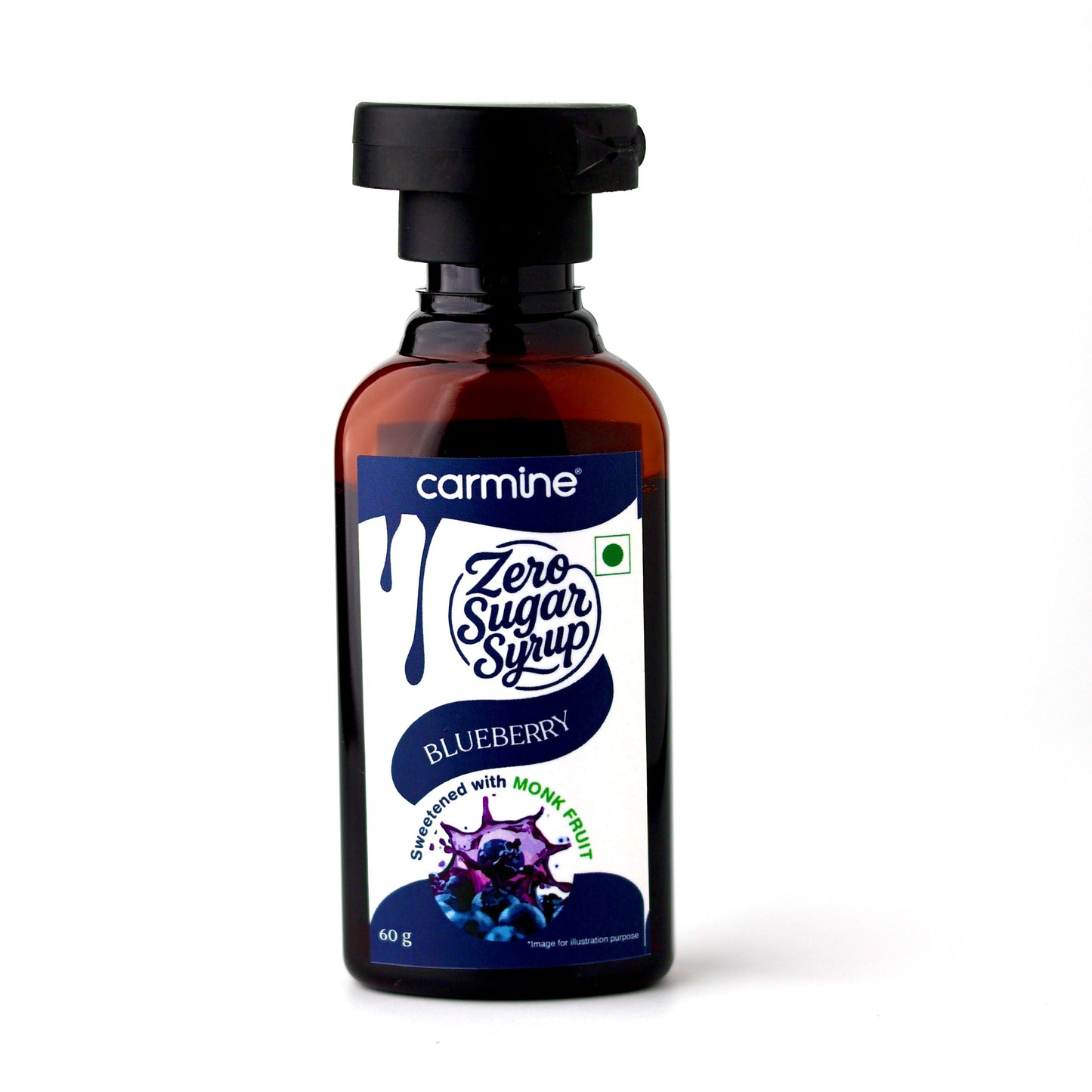 Zero Sugar Syrups - Combo of 5 Syrups (Alphonso Mango, Blueberry, Strawberry, Tropical Bliss and Rose), 60 g each