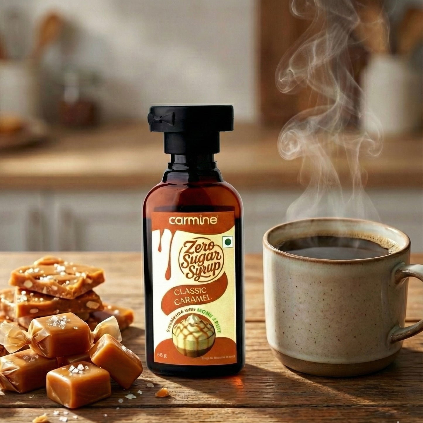 Zero Sugar Syrups - Natural, Plant-Based, Sweetened with Pure Monk Fruit, Clean Label Syrups, 60 g