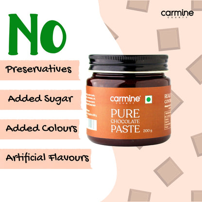 Artisanal Chocolate Paste 200g – Crafted with Barry Callebaut, No Artificial Flavours, No Added Colors, No Preservatives, Contains Crushed Cocoa Nibs