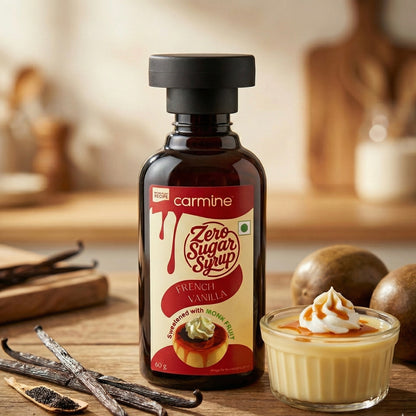 Zero Sugar Syrups - Natural, Plant-Based, Sweetened with Pure Monk Fruit, Clean Label Syrups, 60 g