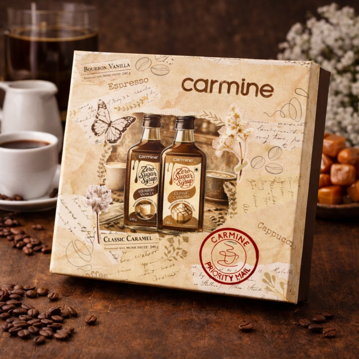 Zero Sugar Syrups | Gift Pack for Coffee and Milkshakes | Bourbon Vanilla and Orange Burst Syrup 240 g each