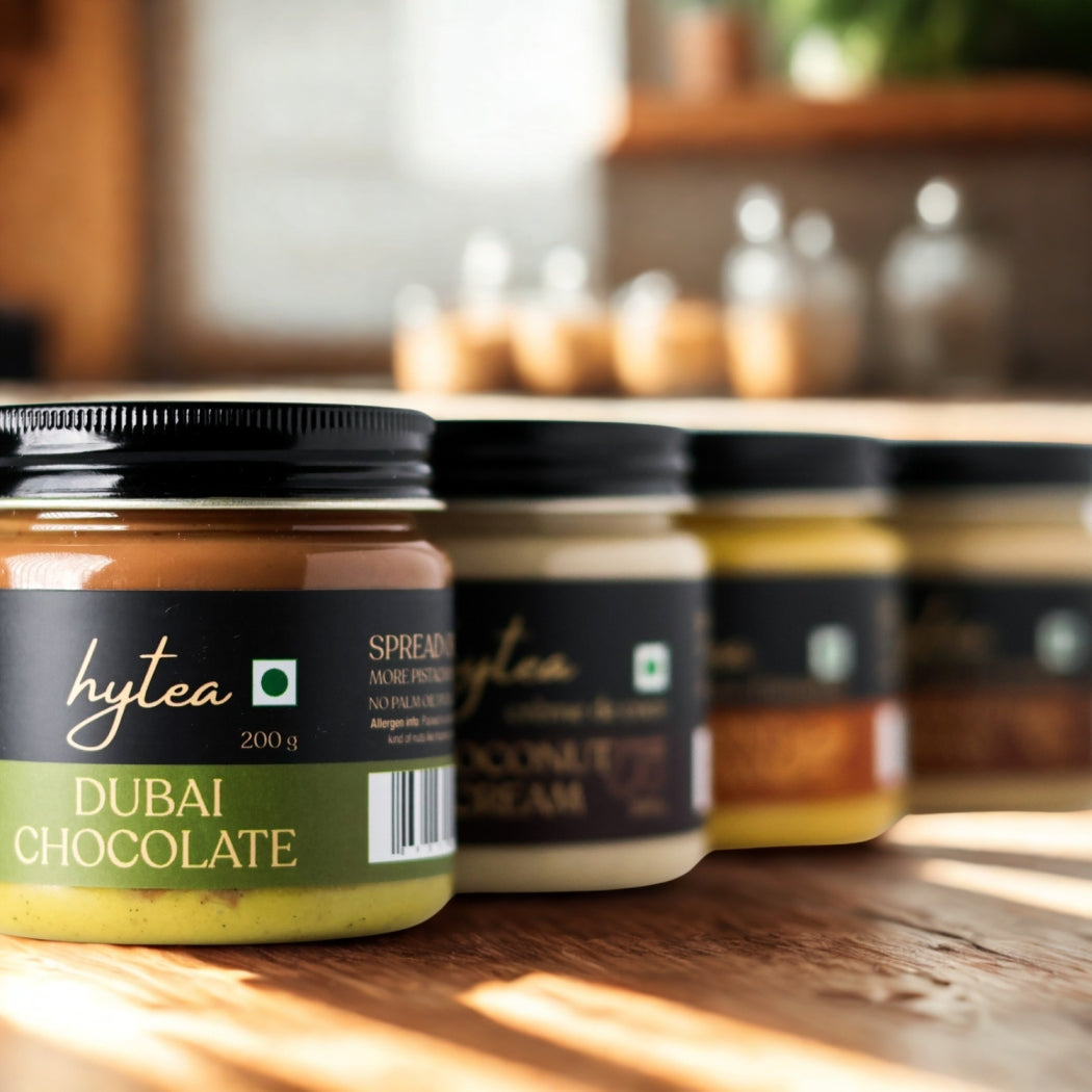 Hytea Dubai Chocolate | Luxe Spread with Premium Nuts, Real Cocoa & Clean Ingredients 200g