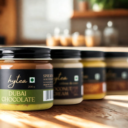 Hytea Dubai Chocolate | Luxe Spread with Premium Nuts, Real Cocoa & Clean Ingredients 200g
