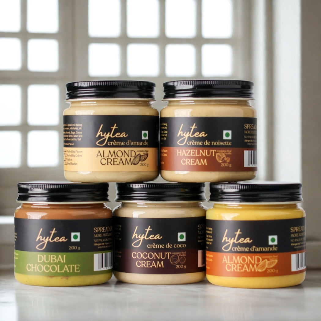 Hytea Spreadable Saffron Almond Cream 200 g, Made with Pure Cocoa Butter