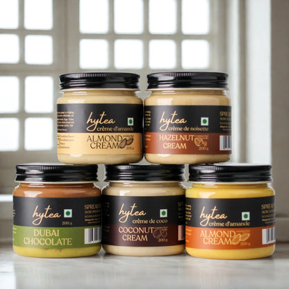 Hytea Spreadable Saffron Almond Cream 200 g, Made with Pure Cocoa Butter