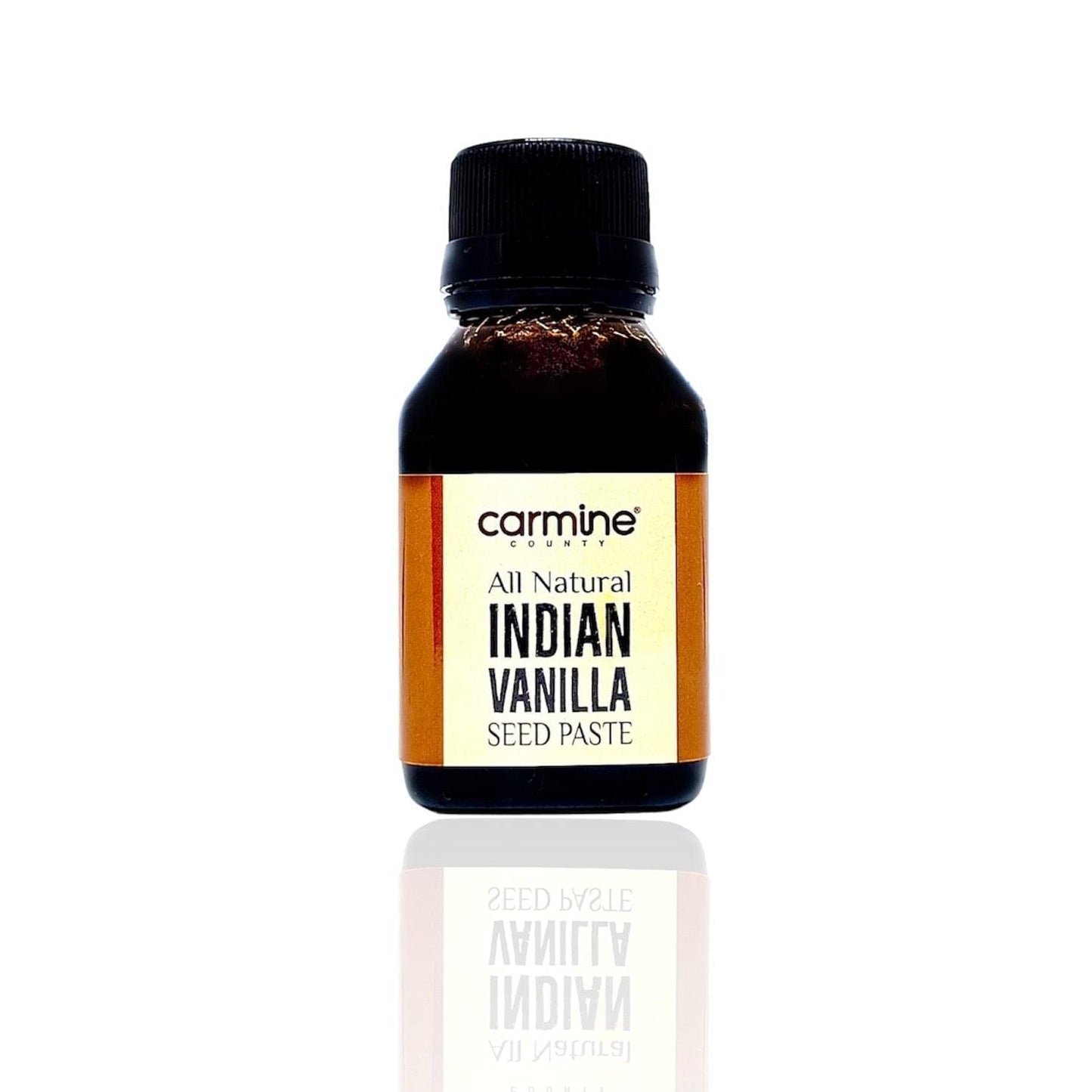 Carmine County All Natural Indian Vanilla Seed Paste with a pack of free Vanilla Extract
