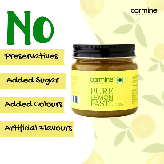 Pure Lemon Paste 200 g, No Artificial Flavours, No Added Colors, No Preservatives