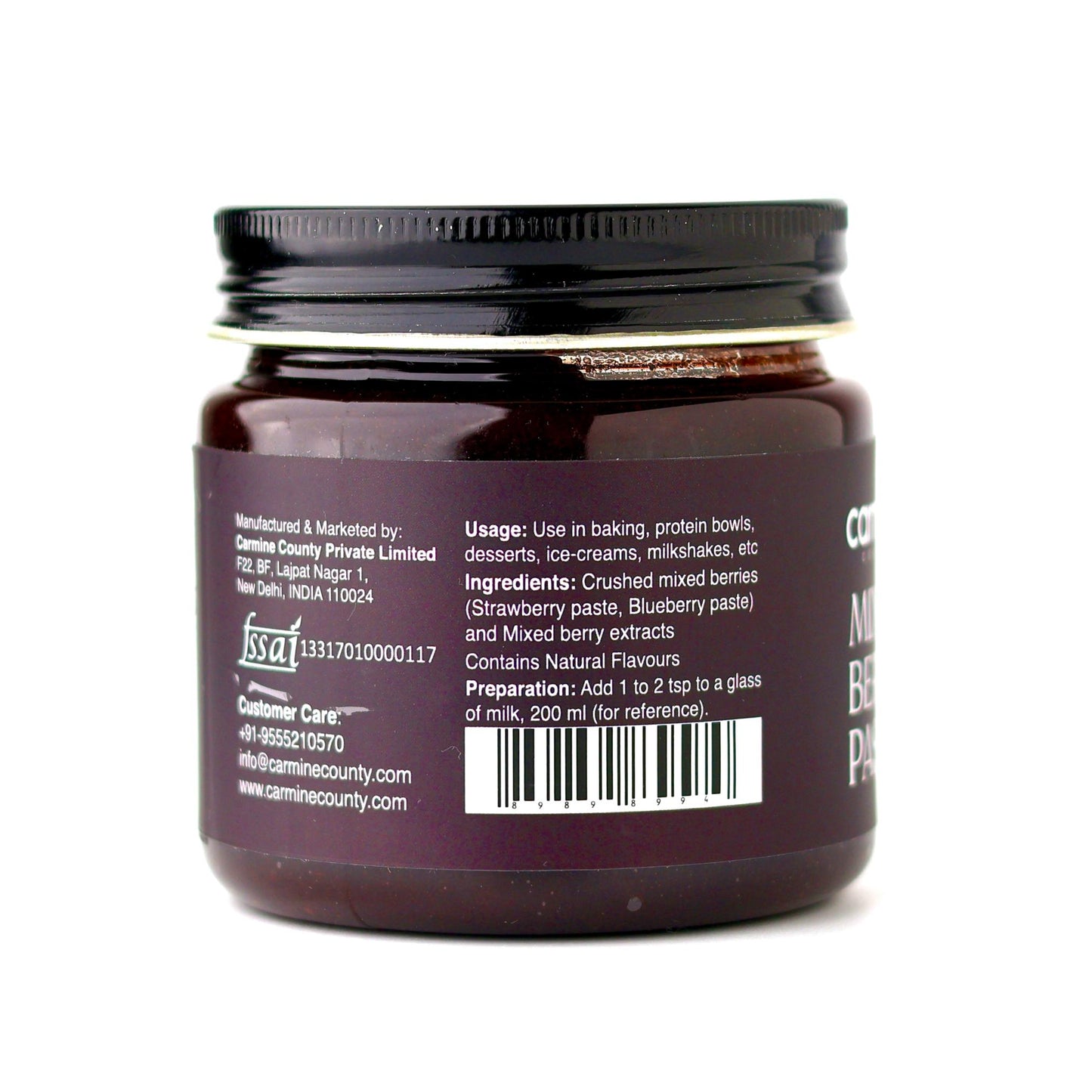 Mixed Berry Paste 200 g, No Artificial Flavours, No Added Colors, No Preservatives