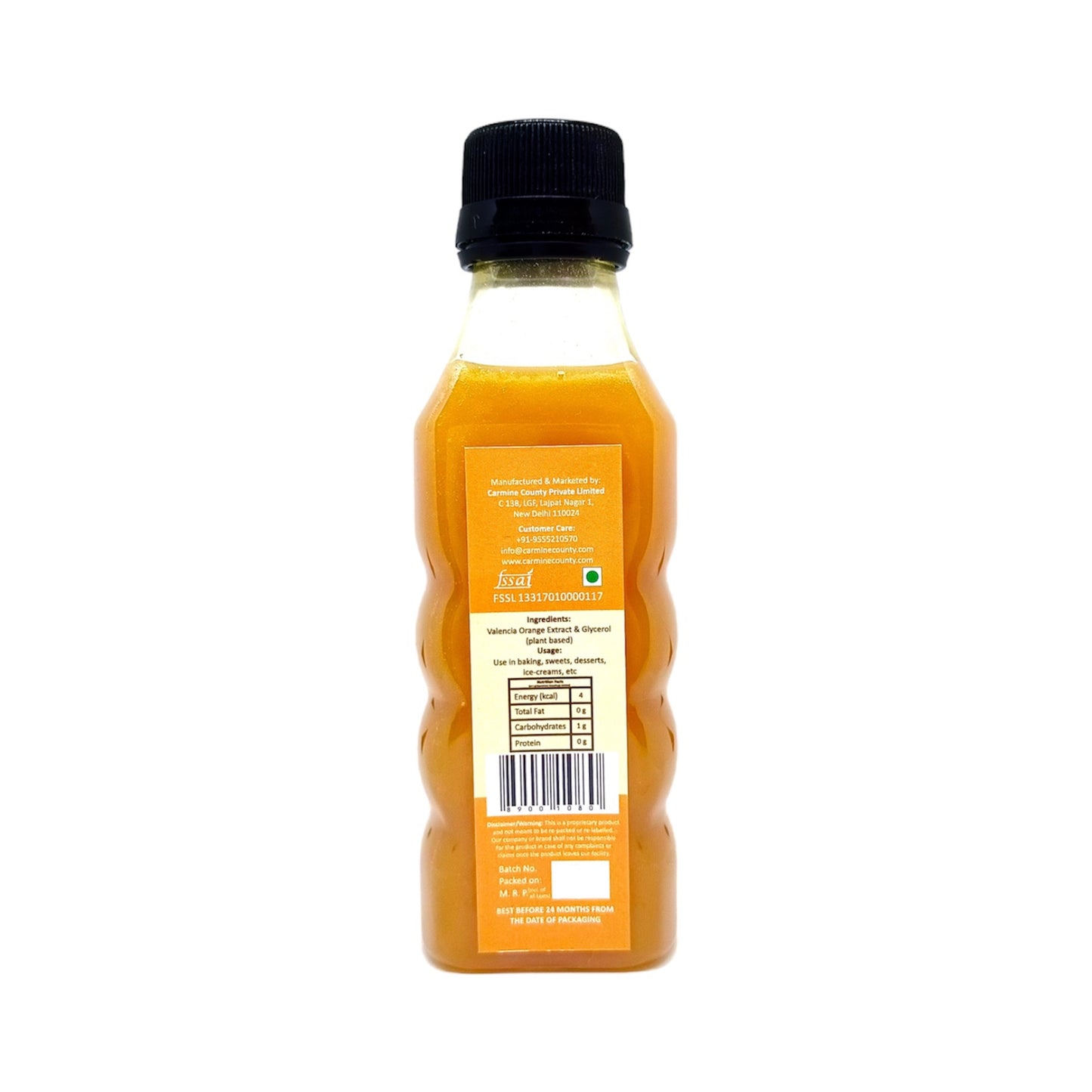 Carmine County All Natural Valencia Orange Extract 100 ml