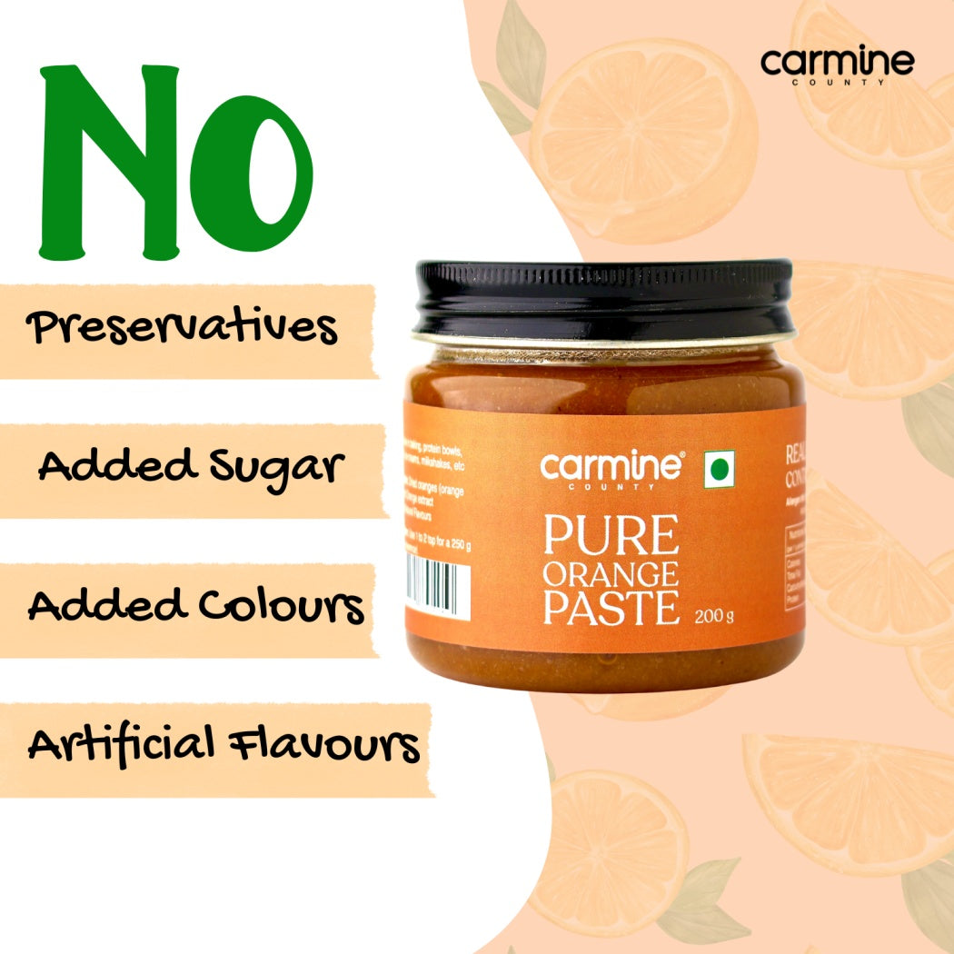 Pure Orange Paste 200 g, No Artificial Flavours, No Added Colors, No Preservatives