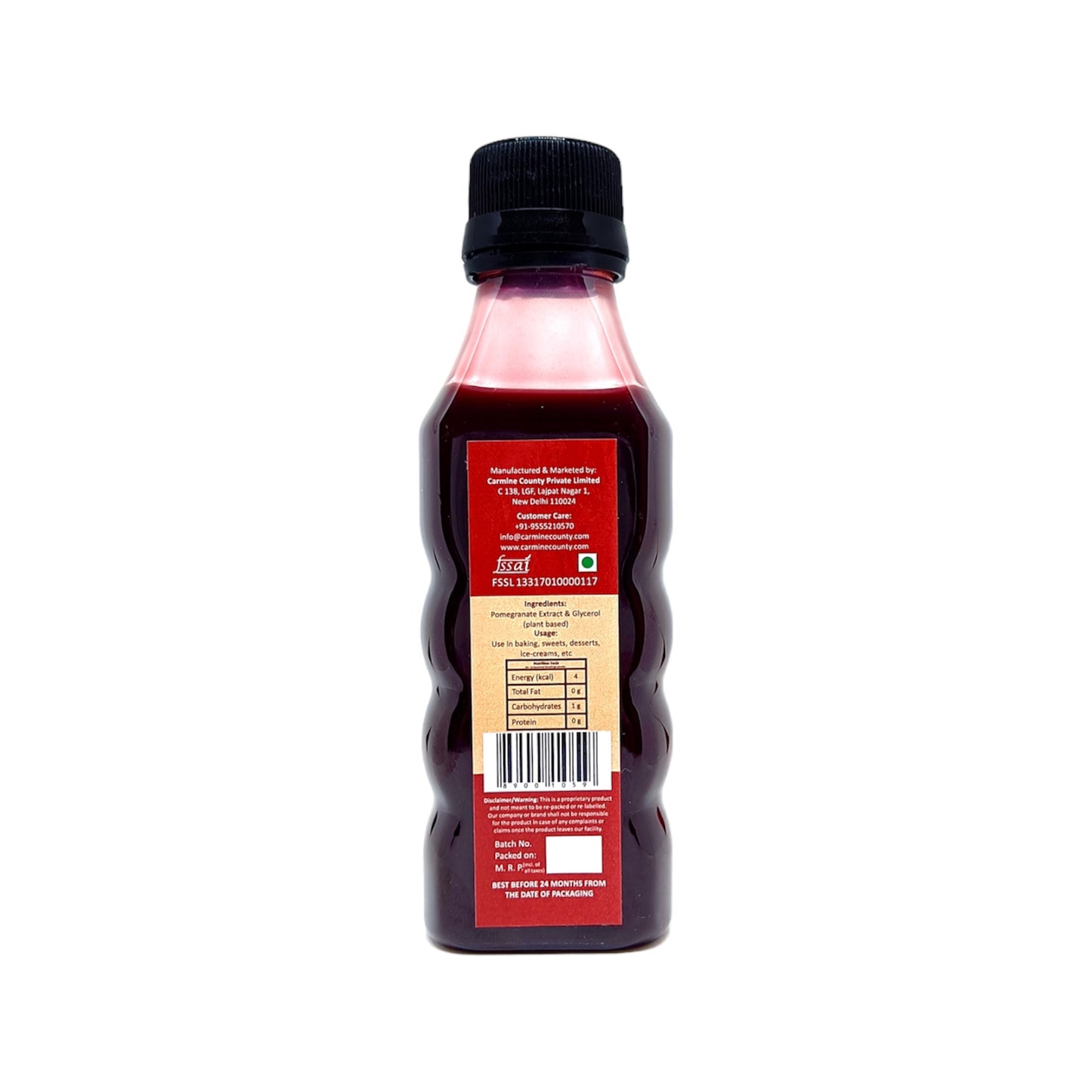 Carmine County All Natural Pure Pomegranate Extract 100 ml