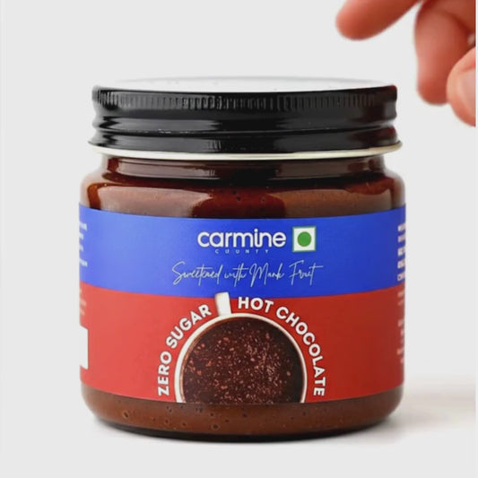 Zero Sugar Hot Chocolate, Sweetened with Monk Fruit, Zero Artificial Colors or Flavours, Made with coverture grade Cocoa