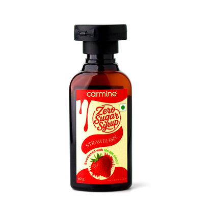 Zero Sugar Syrups - Combo of 5 Syrups (Alphonso Mango, Blueberry, Strawberry, Tropical Bliss and Rose), 60 g each