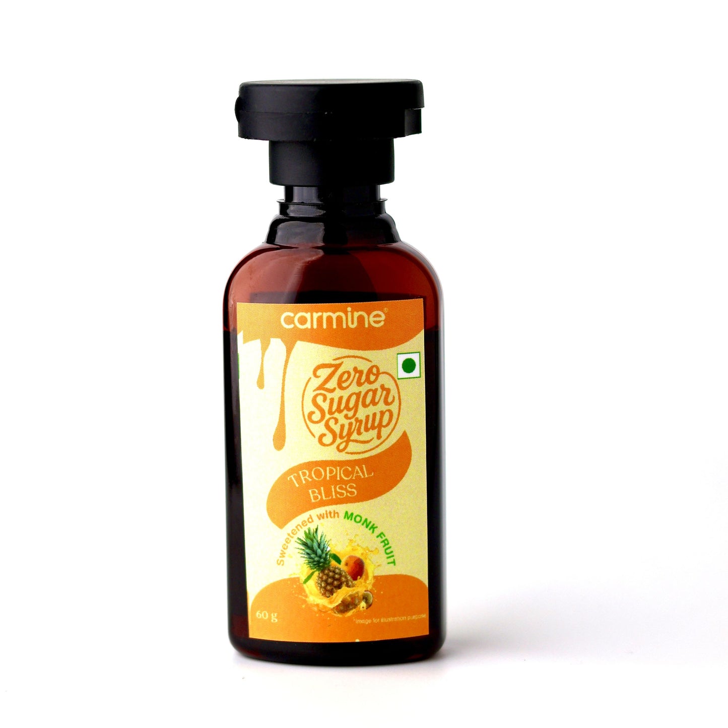 Zero Sugar Syrups - Combo of 5 Syrups (Alphonso Mango, Blueberry, Strawberry, Tropical Bliss and Rose), 60 g each