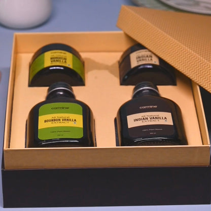 Carmine County All things Vanilla Hamper - Combo of 2 Extracts and 2 Pastes