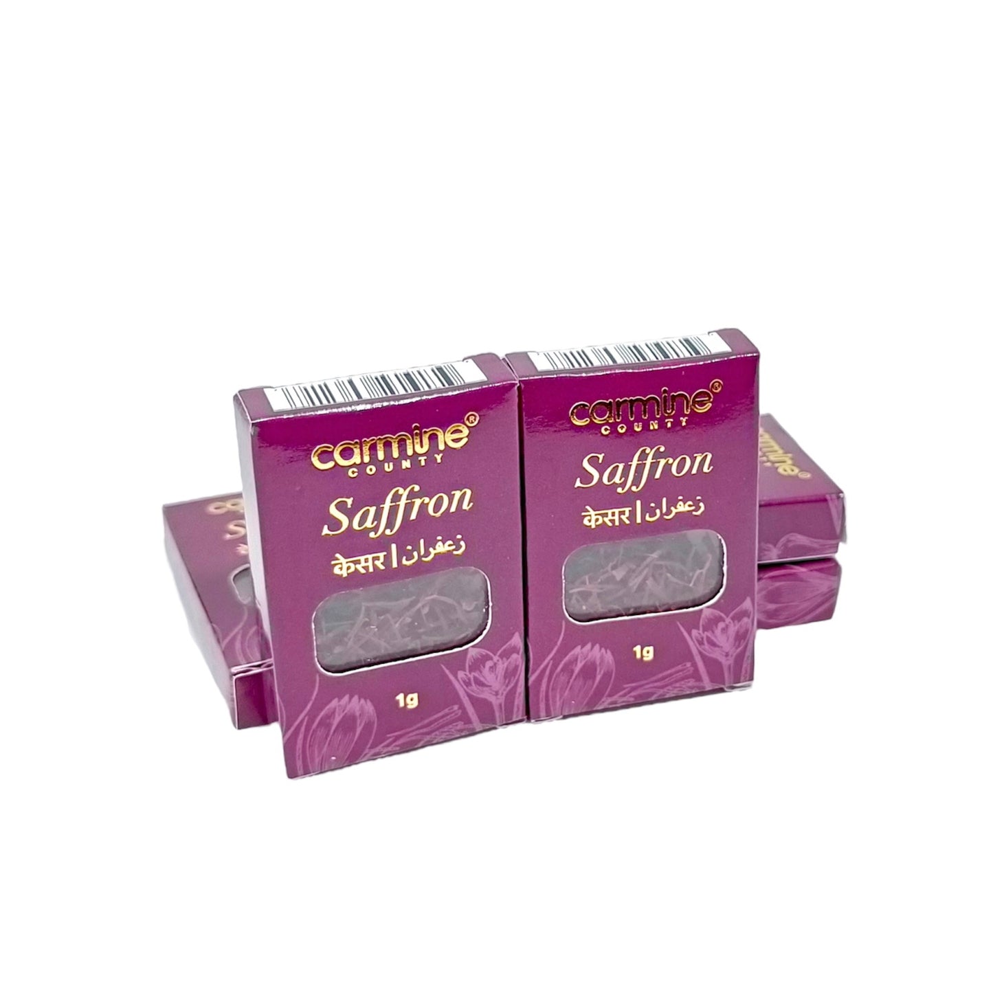 Carmine County Pure and Natural Saffron Threads 1g, Economy Pack